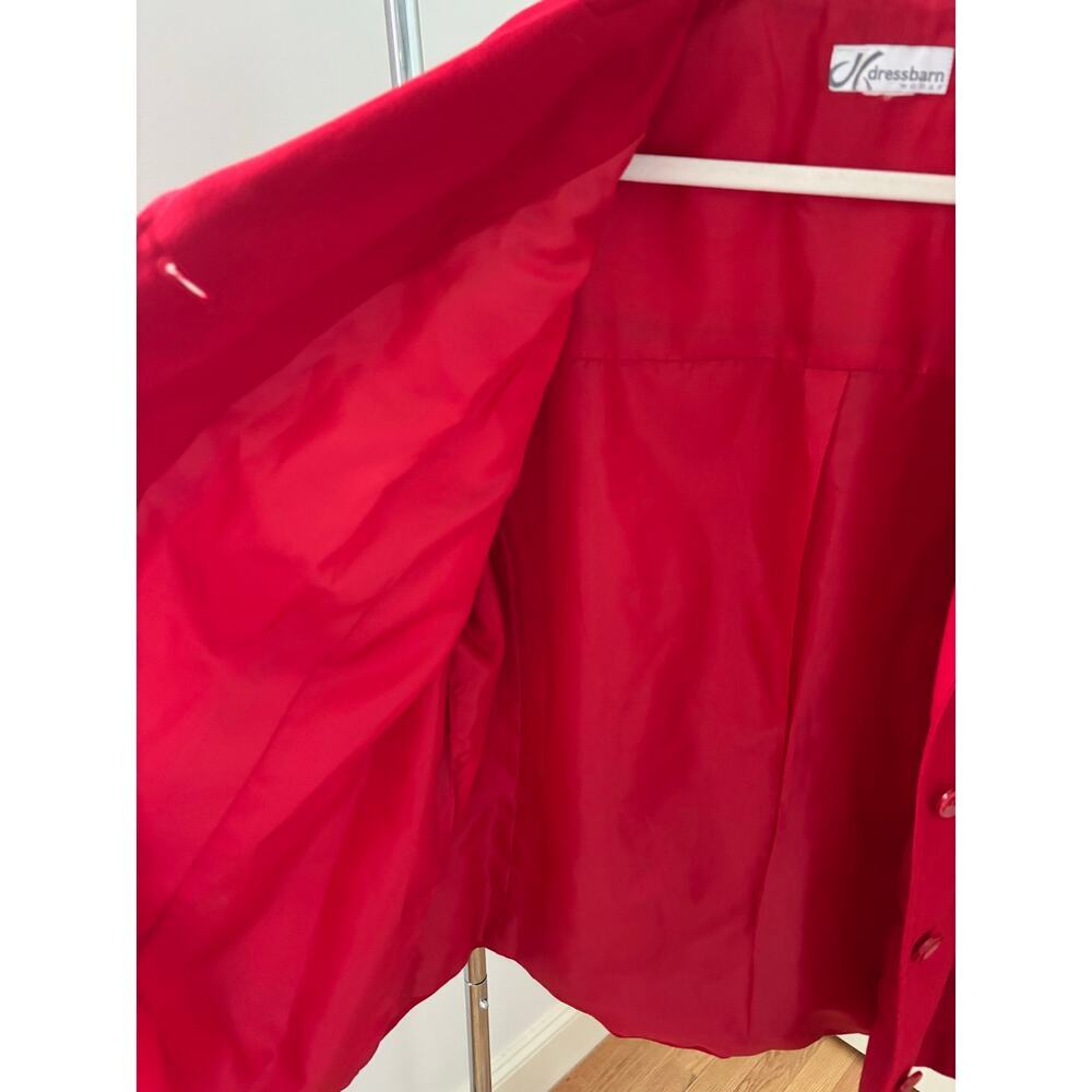 Vintage Dressbarn Red Short Sleeve Blazer Jacket Women’s Petite Career Chic - Picture 8 of 12